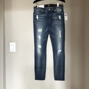 BRAND NEW 7 For All Mankind Ankle Skinny Jeans Size 28